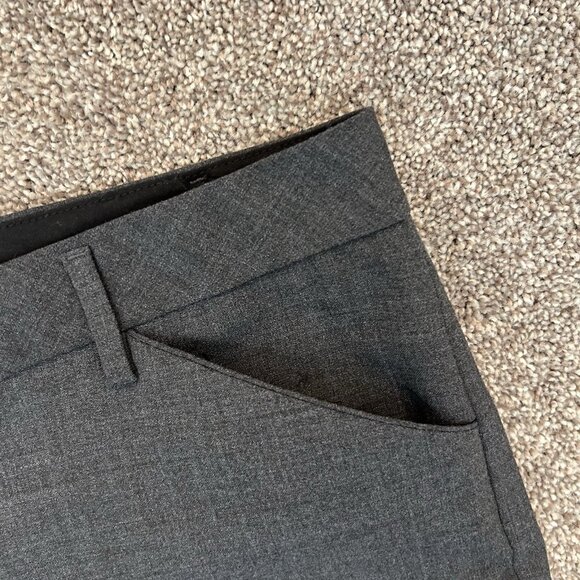 Gap Women's Perfect Trouser Pants Size 14 L Gray Stretch Mid Rise 35" Inseam EUC - Picture 5 of 15